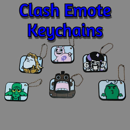 Clash Emote Keychains